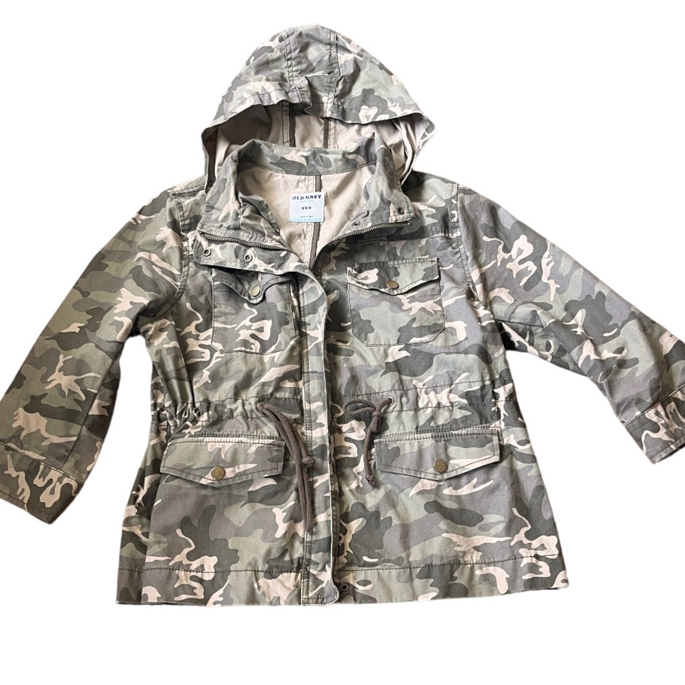 Old Navy Camouflage Cinched Waist Jacket
